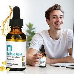 California Gold Nutrition Folinic Acid Alcohol 1 FL Oz (30 liquid measure – Lon