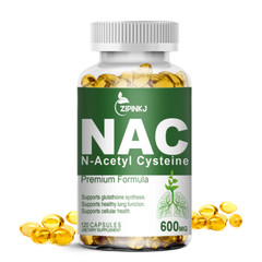 N-Acetyl L-Cysteine (NAC) 600mg, 120 Vegan Capsules – Non-GMO & Gluten Free