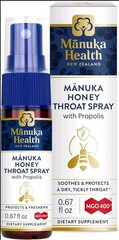 Mānuka Health New Zealand Throat Spray with Propolis MGO 400+ 0.67 fl oz