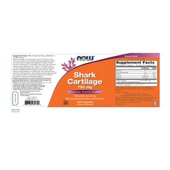 NOW FOODS Shark Cartilage 750 mg – 300 Capsules