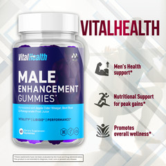 (3 Pack) Vital Health Male Gummys Advanced Max Formula VitalHealth 180 Gummies