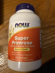 NOW Super Primrose 1300 mg 120Softgels Expires July 2027