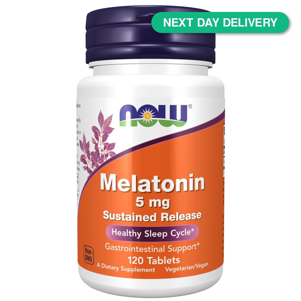 NOW Foods Supplements, Melatonin 5 mg, Sustained Release, Formulated for a…