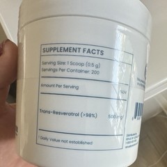 Renue By Science Pure Powder Trans-Resveratrol Dietary Supplement 100g