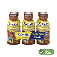 Splenda Diabetic Protein Shakes, to Help Manage Blood Sugar, 8oz, Milk Chocolate