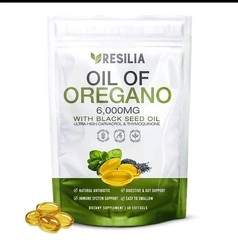 Resilia Oil of Oregano 6000mg with Black Seed Oil Softgels – 60 Capsules