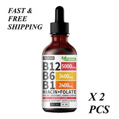 Vitamin B12 and B6 Liquid Drops, B12 Sublingual Vitamin B Complex B 12 Vitamin