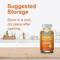 Vitamin E 1000 IU Softgels – Natural Antioxidant for Skin, Immune & Cell Support
