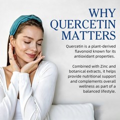 Quercetin Capsules 1000mg with Bromelain Vitamin C D3 Zinc (1/2/3/5 Packs)