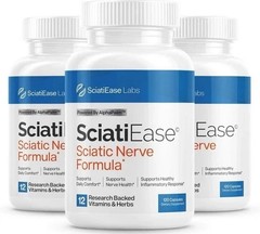 3 Pack SciatiEase Labs Sciatic Nerve Formula 120 Caps