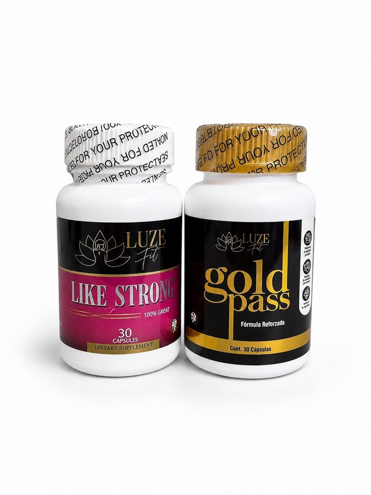 Luze Fit Like Strong & Gold Pass Dietary Supplement 30 Capsules Each (2 Pack)