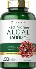 Red Marine Algae | 1600 mg | 200 Capsules | Vegetarian, Non-GMO | by Carlyle