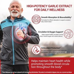 Odorless Garlic 7500Mg per Servings, 300 Softgels | 2 Years Aged Garlic Extra…