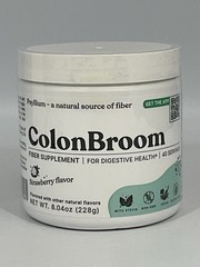ColonBroom Psyllium Husk Powder, Strawberry Psyllium Husk Powder 40 Servings