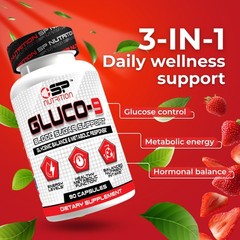 Blood Sugar Support Supplement – Natural Glucose Control, Energy Boost, 60 Capsu