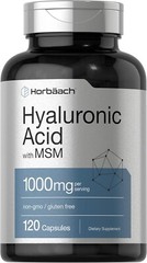 Hyaluronic Acid with MSM | 1000 mg | 120 Capsules | Non-GMO | by Horbaach