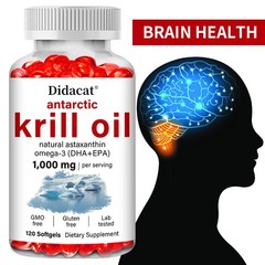 Antarctic Krill Oil 1000mg Softgels – with Omega-3 EPA, DHA & Astaxanthin
