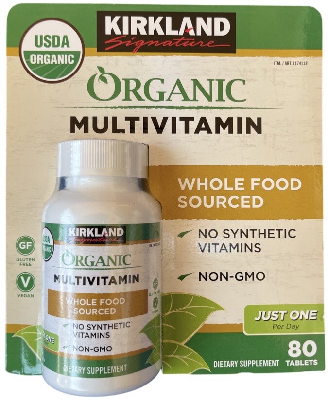 Kirkland Signature USDA Organic Multivitamin, 80 Tablets