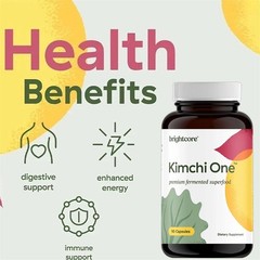 Brightcore US Kimchi One Kimchi Powder 90 Capsules Probiotics Enzymes Nutrition