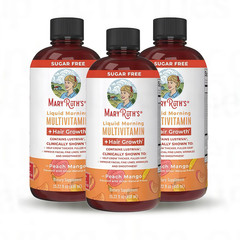 Mary Ruth’s Multivitamin + Hair Growth | 3 Pack | Peach Mango 15.22 oz brand…*