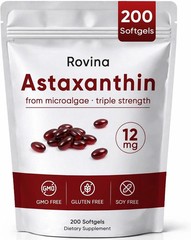 Rovina Astaxanthin, Baleno Astaxanthin 12Mg Antioxidant Supplement for Daily Wel