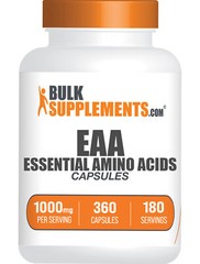 BulkSupplements Essential Amino Acids (EAA) 360 Capsules – 1000 mg Per Serving