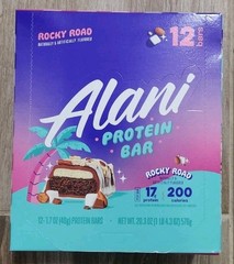 Alani Nu Protein Bars ROCKY ROAD Box (12 Bars) 16g Protein Best By March 2027