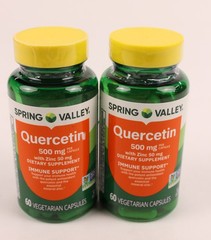 Spring Valley Quercetin w/Zinc 500 MG 60 Capsules Lot of 2 EXP June/Nov of 2028