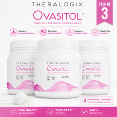 Ovasitol Inositol Powder 90-Day Supply Myo & D-Chiro Inositol 14.12 Oz 3 Pack