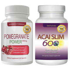 Pomegranate Extract Antioxidant Supplement Acai Berry Weight Management 60 Caps