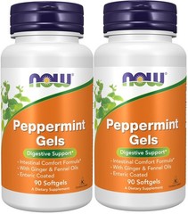 NOW FOODS Peppermint Gels 90 Softgels (2 PACK)