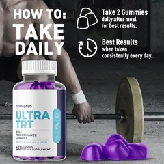 (1 Pack) Ultra TRT ACV Gummy Male Health Support Formula UltraTRT 60 Gummies