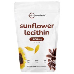 2 X Micro Ingredients, Sunflower Lecithin, 300 Softgels (800 mg per Softgel)