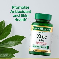 Nature’s Bounty Zinc 50 mg 200 Ct Tablet Support Immume System