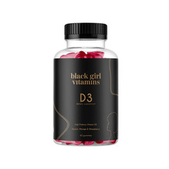 Black Girl Vitamins D3 Gummies – Vitamin D3 Support Gummies – 60 Gummies