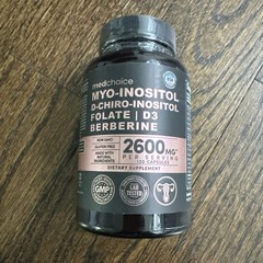 Myo-Inositol D-Chiro-Inositol Folate D3 Berberine – 2600 mg – 120 Caps EXP 11/27