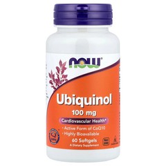 2 X NOW Foods, Ubiquinol, 100 mg, 60 Softgels