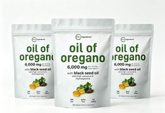 Micro Ingredients Oil of Oregano 6000mg with Black Seed Oil 300 Softgels NEW