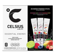 2-Pack Celsius On The Go Powder Sticks Variety Pack, Essential Energy, 30 pk.