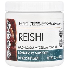 2 X Host Defense, Mushrooms�, Reishi, Mushroom Mycelium Powder, 3.5 oz (100 g)