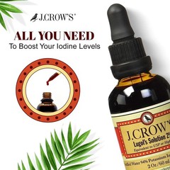 Lugol’s 2% Iodine Solution – 2 oz , Gluten-Free & Alcohol-Free Drops