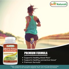 Best Naturals Bilberry Extract 1000 mg 90 Capsules