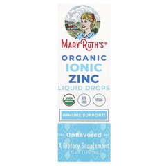 2 X MaryRuth’s, Organic Ionic Zinc Liquid Drops, Unflavored, 4 fl oz (120 ml)