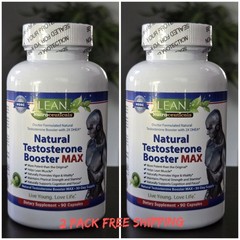 2 PACK LEAN Testosterone Booster Men MAX Potency INCREASE BED TIME EXP 6/2027