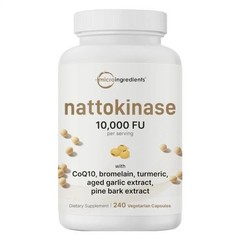 Micro Ingredients Nattokinase 10,000 FU Per Serving 240 Count (Pack of 1)