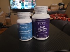 Brain MD Lithium Orotate (60) caps. & GABA Calming Support (90) caps. 05/2027
