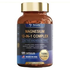 Totaria Magnesium 12-in-1 Complex 700mg.12 Active Forms for Muscle & Relaxation