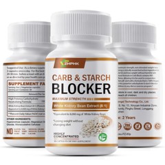 CARB & Starch Blocker Rapid Weight Loss Supplement Strong Reduce Belly 60Pills