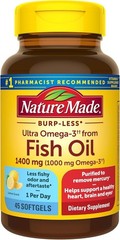 Omega 3 Fish Oil Supplements 1400mg – Supports Heart, Brain & Mood, 45 Softgels