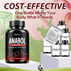 Anabol Hardcore Advanced Bodybuilding Supplement | 60 Capsules | Energy Support